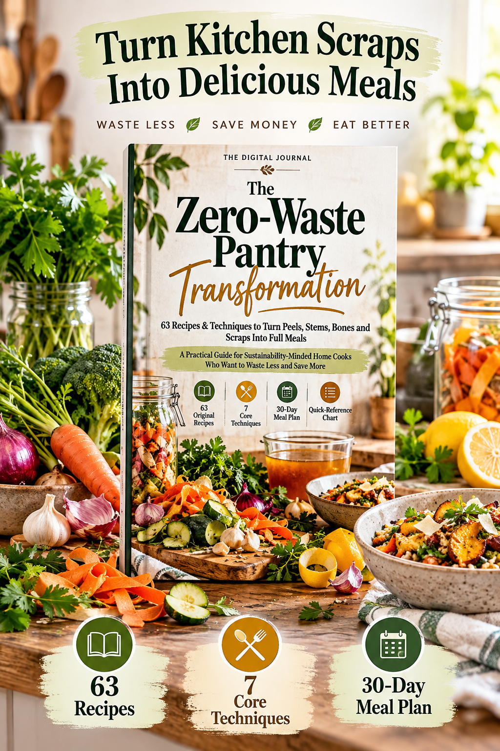 The Zero-Waste Pantry Transformation PDF guide cover