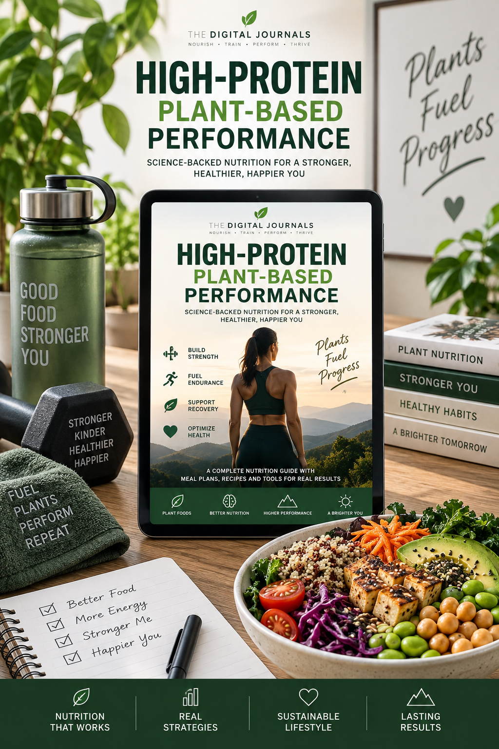High-Protein Plant-Based Performance PDF guide cover