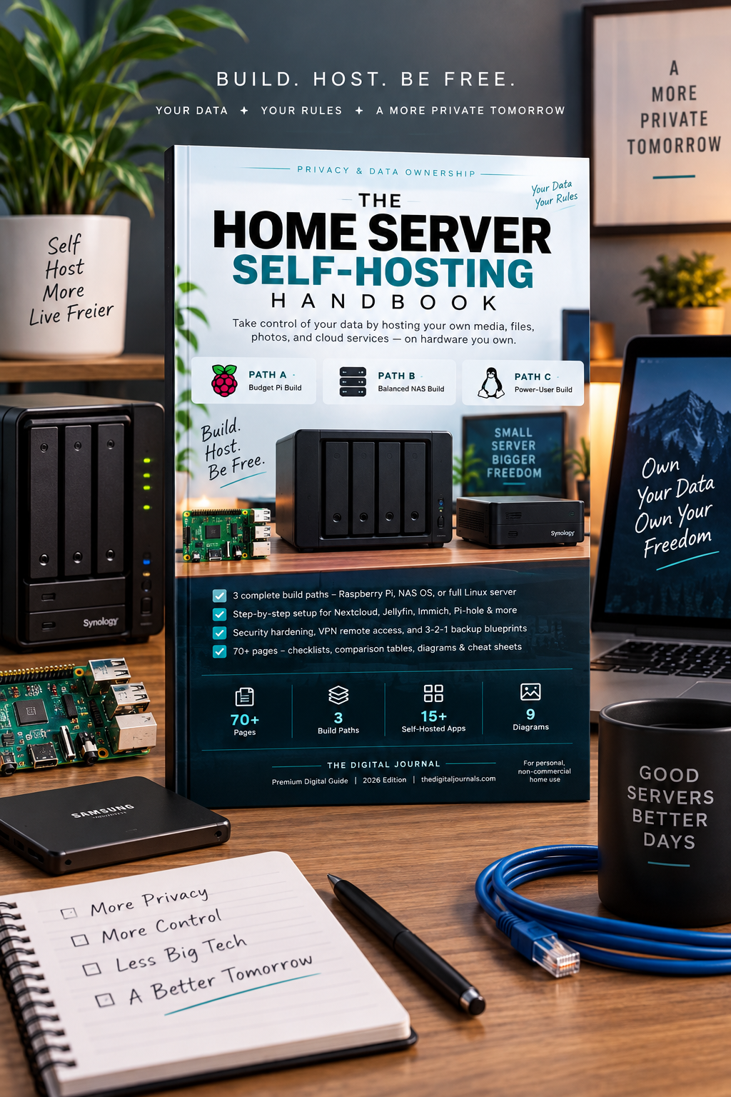 The Home Server Self-Hosting Handbook PDF guide cover