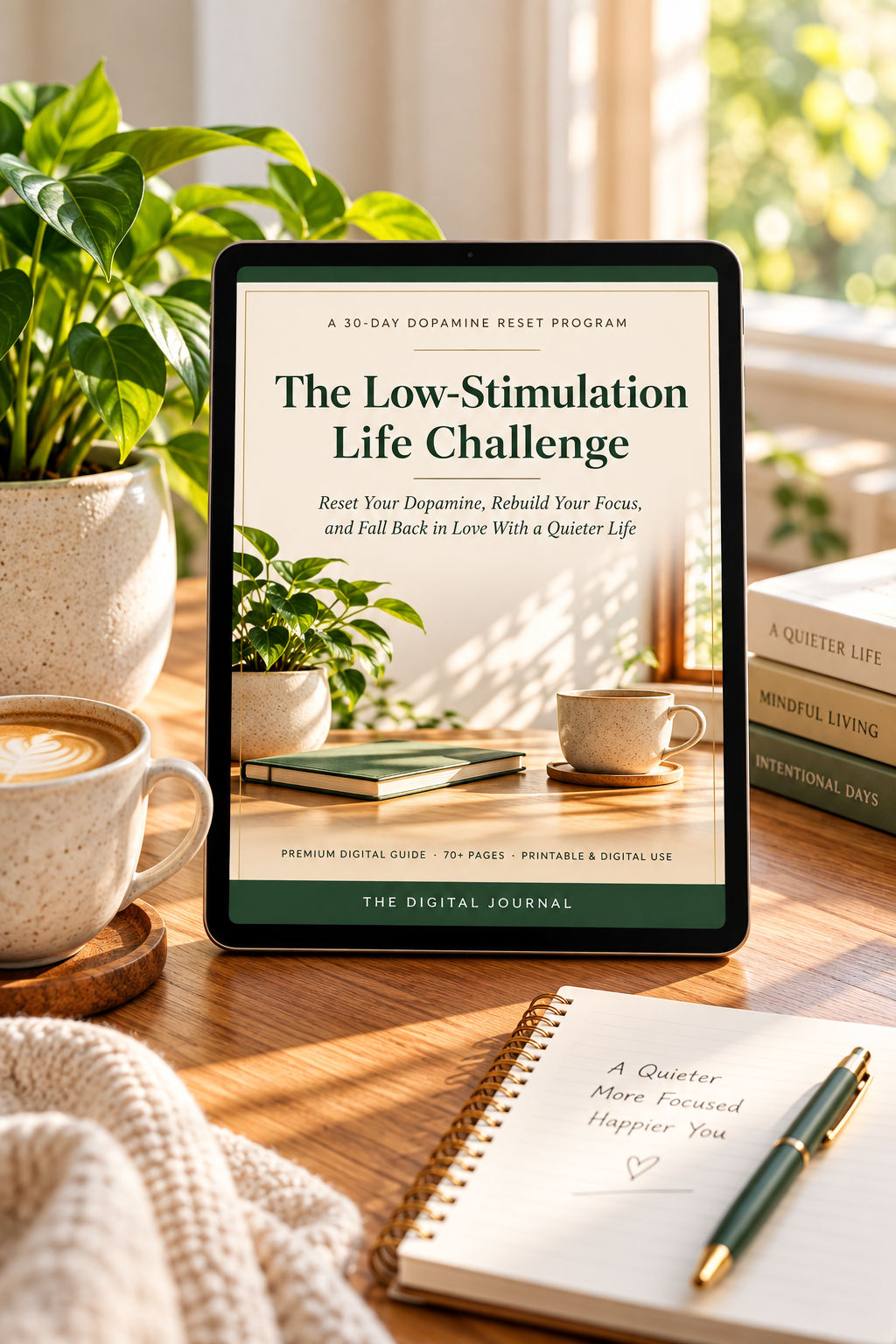 The Low-Stimulation Life Challenge 30-day PDF guide cover