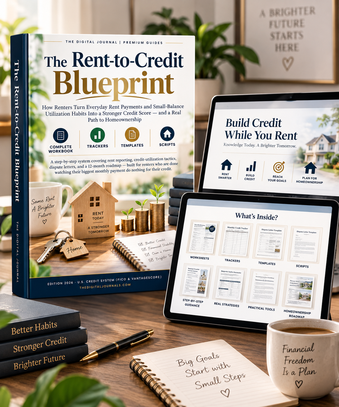 The Rent-to-Credit Blueprint credit-building workbook PDF cover