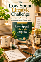 The Low-Spend Lifestyle Challenge 30-day money guide PDF cover