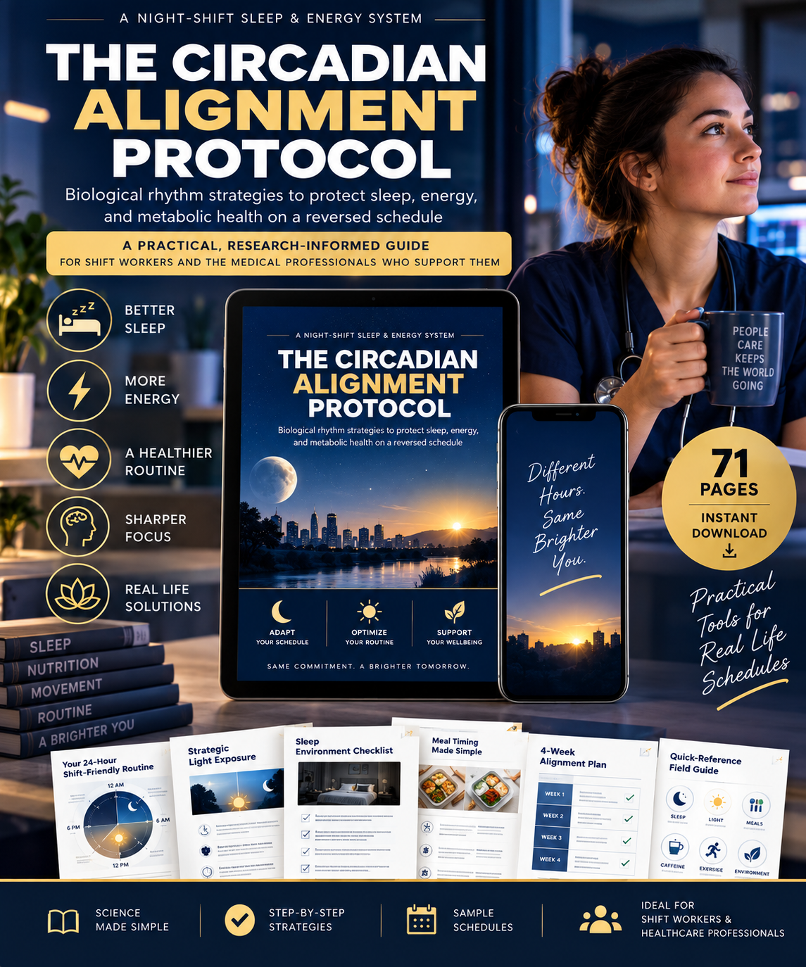 The Circadian Alignment Protocol for shift workers PDF guide cover