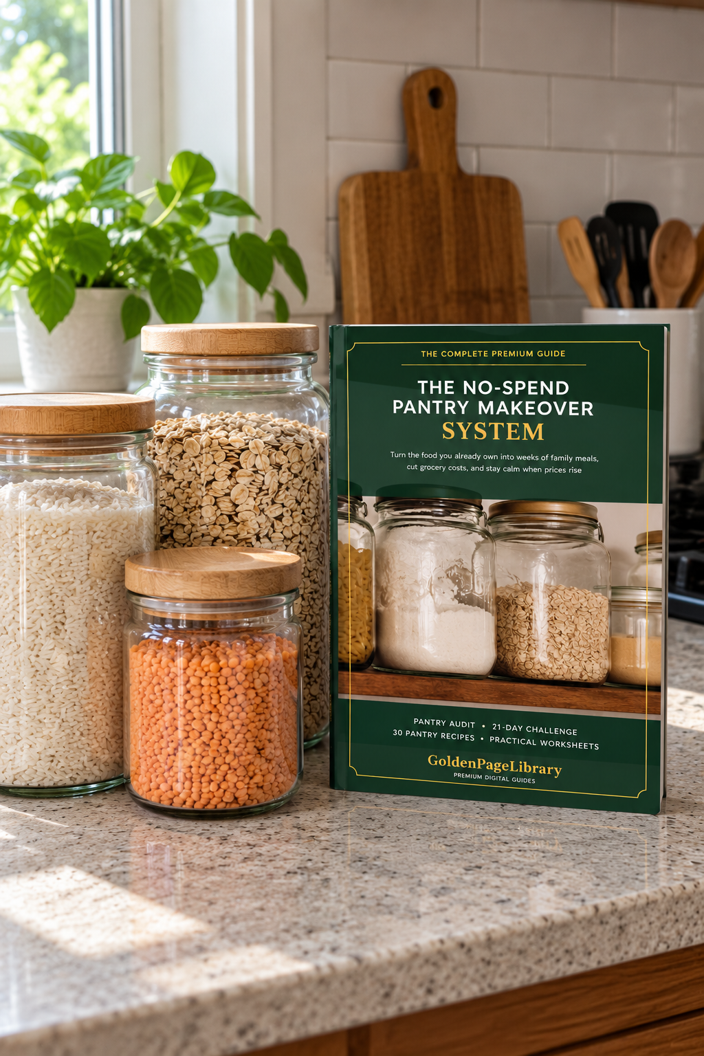 The No-Spend Pantry Makeover System | 21-Day Challenge & 30 Recipes