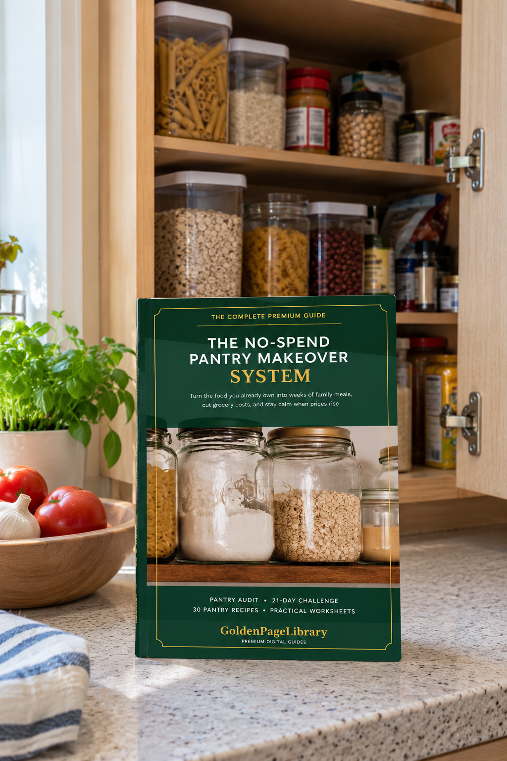The No-Spend Pantry Makeover System | 21-Day Challenge & 30 Recipes