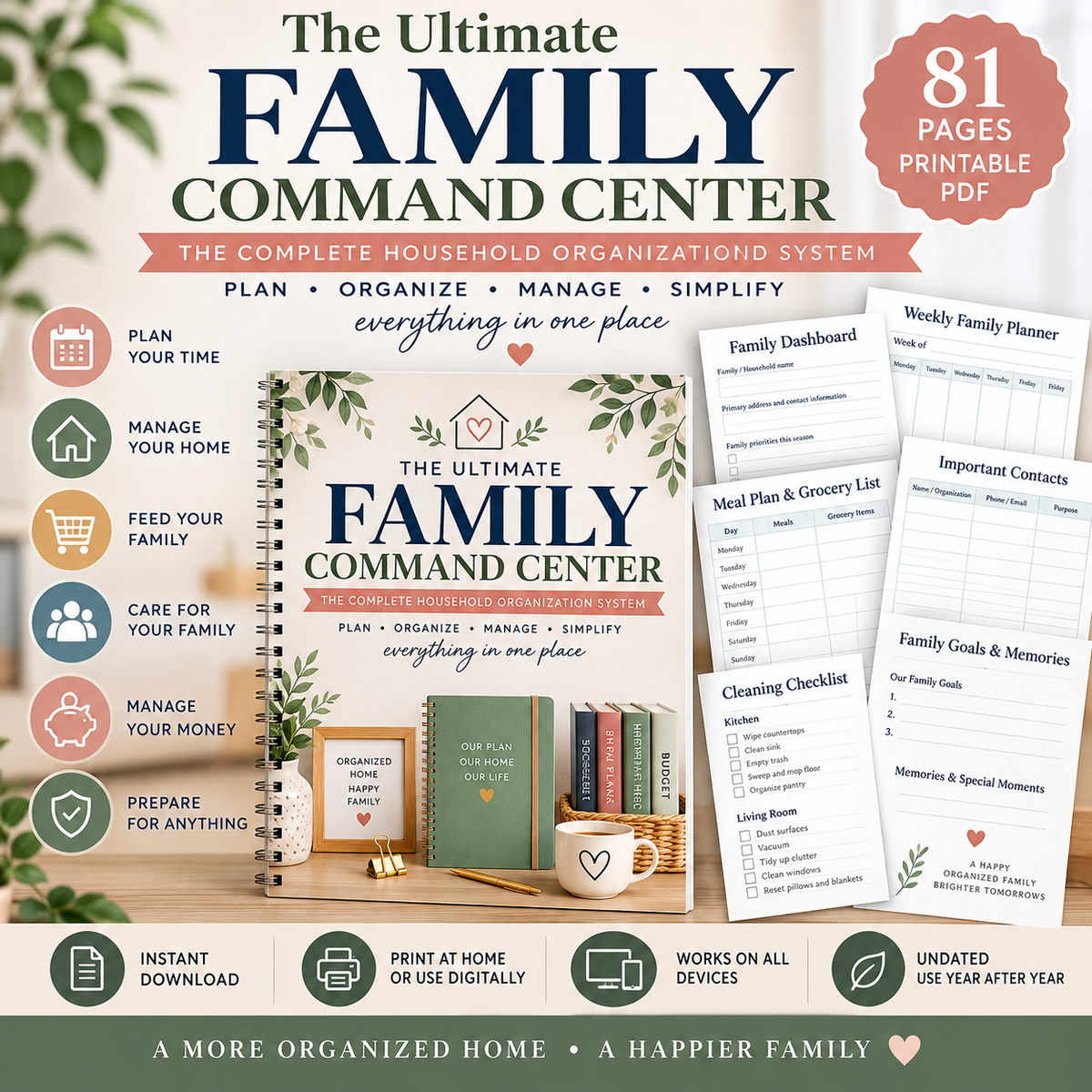 Preview page from The Ultimate Family Command Center printable