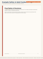 Safety and adult guidance preview page from the Toddler Screen-Free Activity Kit printable